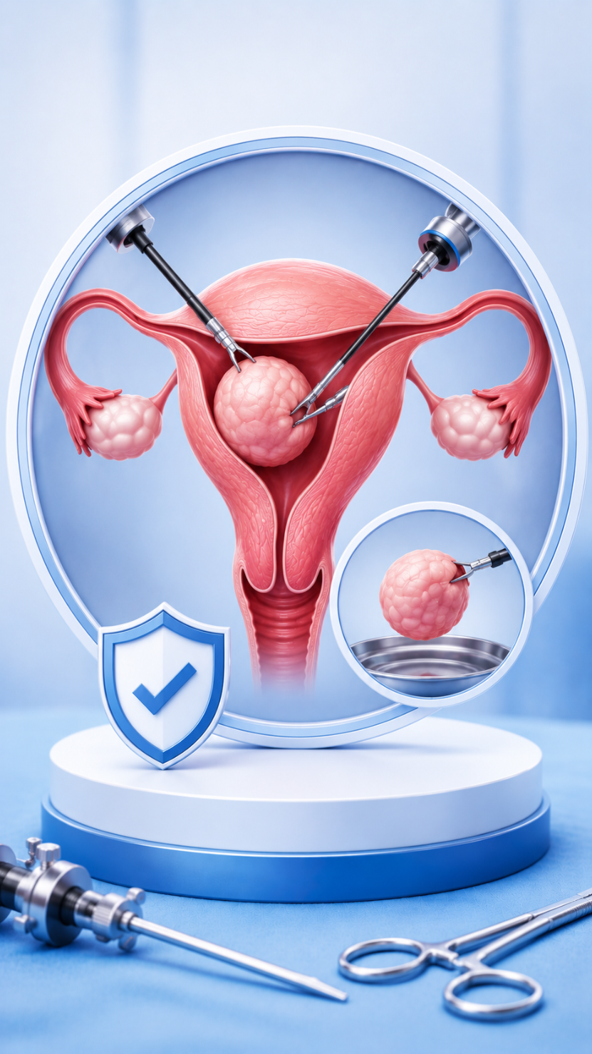 Laparoscopic myomectomy uterine fibroid removal at AnuSri Hospitals Secunderabad Hyderabad